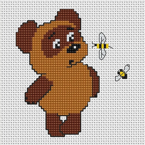 Winnie the Pooh SB075 - Cross Stitch Kit by Luca-s