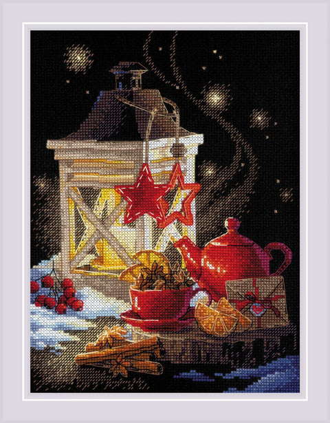 Winter Tea Time cross stitch kit by RIOLIS Ref. no.: 1977