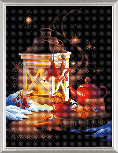 Winter Tea Time. Diamond Mosaic kit by RIOLIS Nr.: AM0073