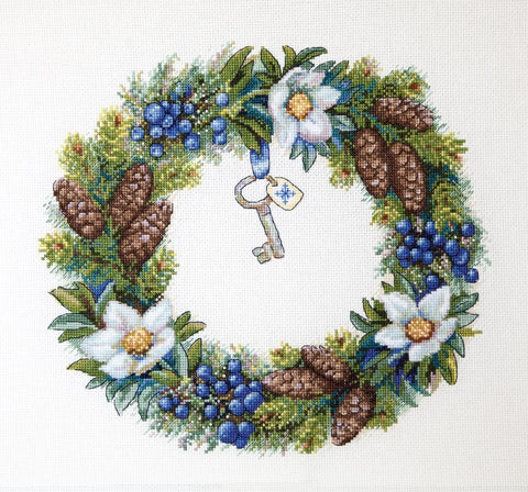 Winter Wreath SK104 cross stitch kit by Merejka