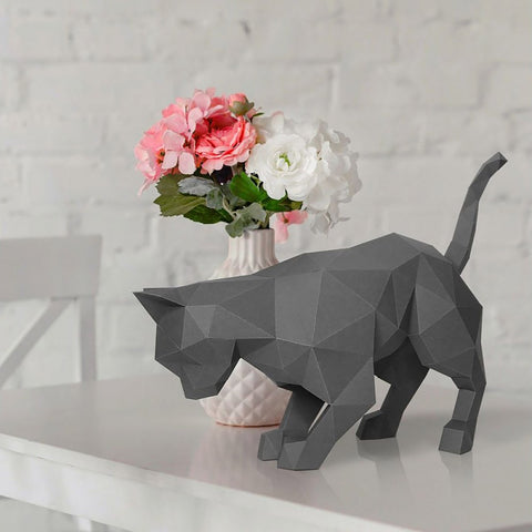 Wizardi 3D Papercraft Kit Cat PP-2KOT-GRA