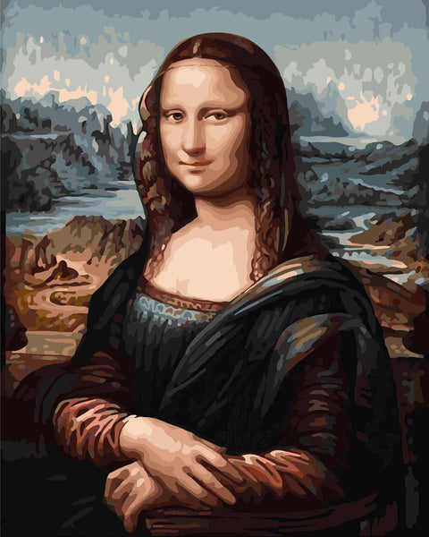 Wizardi Painting by Numbers Kit Mona Lisa 40x50 cm G014