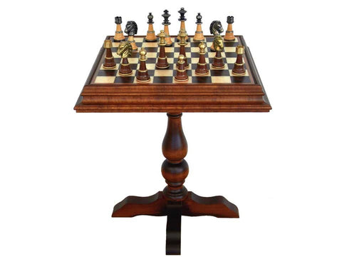 Wooden Chess Table with Beautiful Luxurious Chess Set