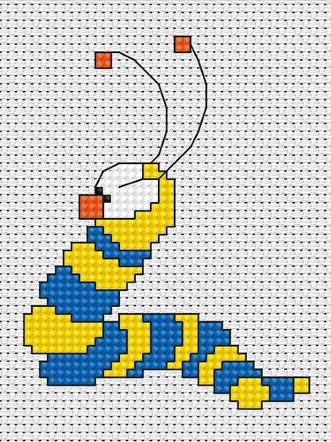 Worm SB079 - Cross Stitch Kit by Luca-s