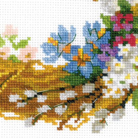 Wreath with Bird Cherry - Cross Stitch Kit from RIOLIS Ref. no.:1536