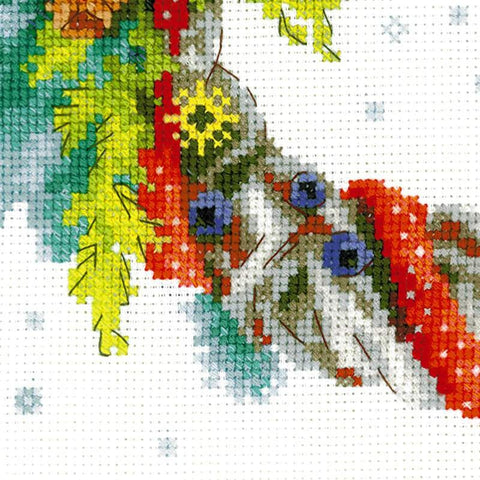 Wreath with Blue Spruce - Cross Stitch Kit from RIOLIS Ref. no.:1603