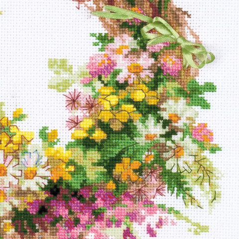 Wreath with Fireweed - Cross Stitch Kit from RIOLIS Ref. no.:1456