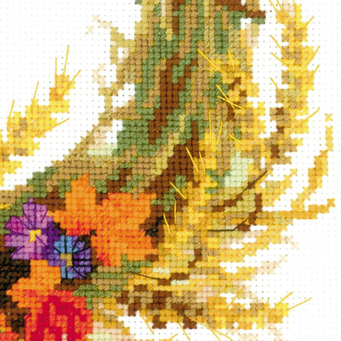 Wreath with Wheat - Cross Stitch Kit from RIOLIS Ref. no.:1537