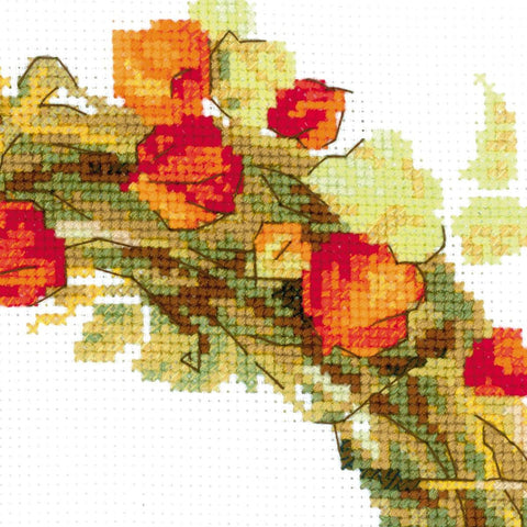 Wreath with Wheat - Cross Stitch Kit from RIOLIS Ref. no.:1537