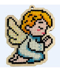 Angel Diamond Painting Kit on Wood, Wizardi Wood
