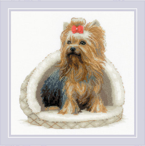 Yorkshire Terrier. Rendezvous. Cross Stitch kit by RIOLIS Ref. no.: 2152