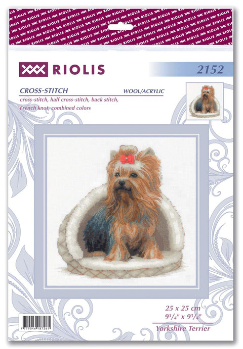 Yorkshire Terrier. Rendezvous. Cross Stitch kit by RIOLIS Ref. no.: 2152