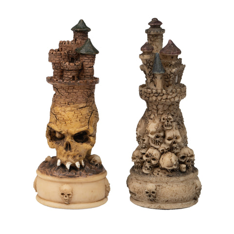 ZOMBIE SET: Handpainted Chess with Briar Erable Wood Chessboard