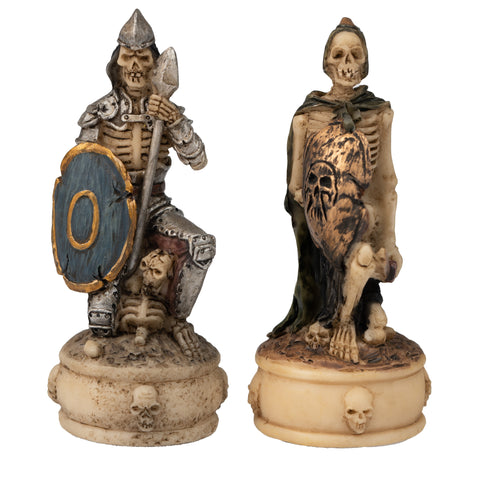 ZOMBIES: Handpainted Chess Set with Leatherlike Chess Board