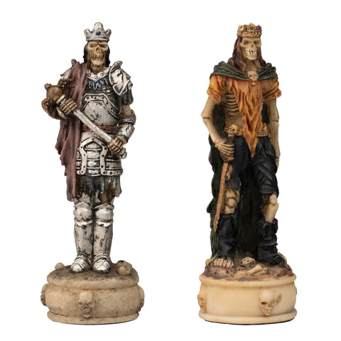 ZOMBIES: Handpainted Chess Set with Leatherlike Chess Board