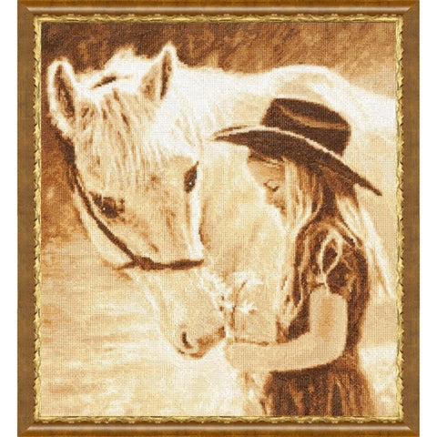 SV026 Loving horse Cross Stitch Kit from Golden Fleece