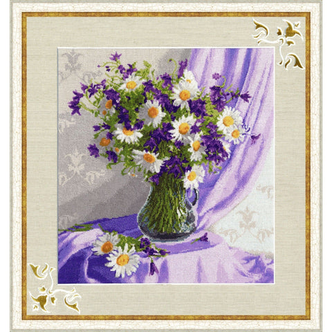 SZH019 Lilac still life Cross Stitch Kit from Golden Fleece