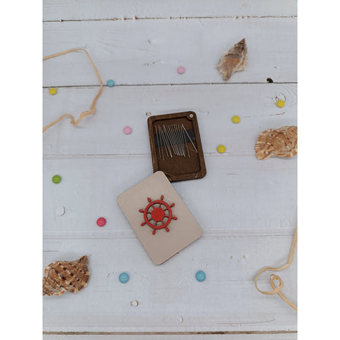 Wooden needle case