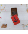 Wooden needle case