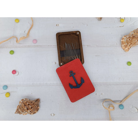 Wooden needle case
