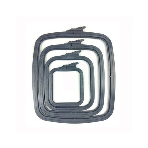 Plastic embroidery hoop 14.5 x 16.5 cm grey