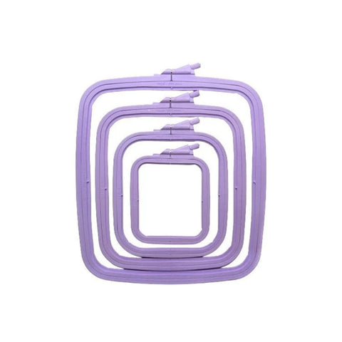 Plastic embroidery hoop 14.5 x 16.5 cm violet