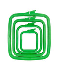 Plastic embroidery hoop green
