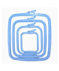 Plastic embroidery hoop 25 x 28 cm blue