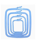 Plastic embroidery hoop blue