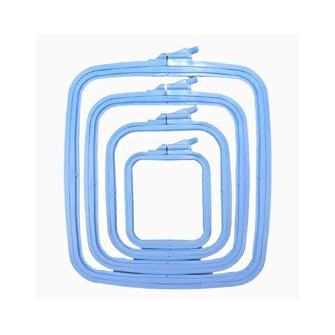 Plastic embroidery hoop blue