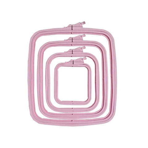 Plastic embroidery hoop 25 x 28 cm pink