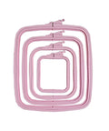 Plastic embroidery hoop pink