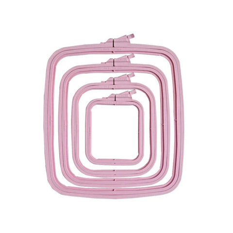 Plastic embroidery hoop pink
