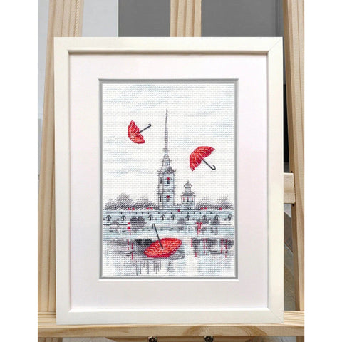 Cross Stitch Kit “Sketches 6” with Sketch-Style Motif, Elegant Design, for Beginners and Advanced Crafters, Oven