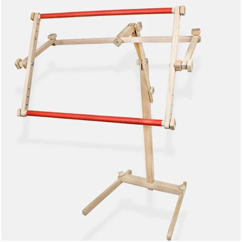 Universal Floor Embroidery Stand, Luca-S Natural Wood Frame Holder, 40 × 56 cm, Hands-Free Stitching Support
