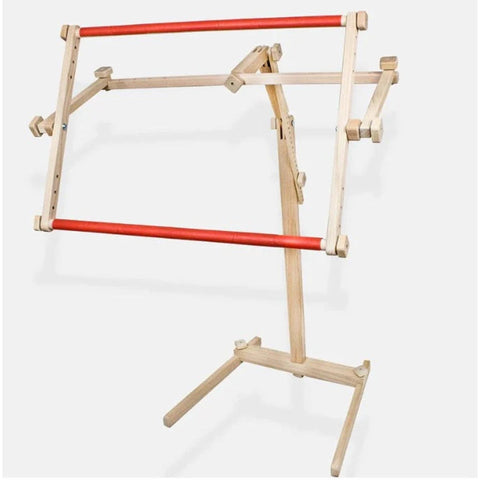 Universal Floor Embroidery Stand, Luca-S Natural Wood Frame Holder, 40 × 56 cm, Hands-Free Stitching Support
