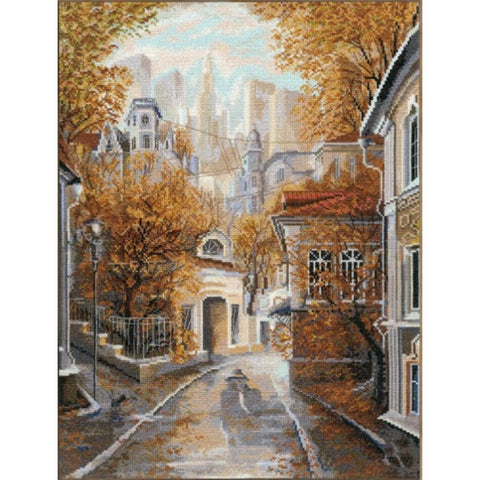 Cross Stitch Embroidery Kit Master and Cat, Zolotoe Runo, Canvas, Threads, Needle and Pattern, Beginner-Friendly Craft Project